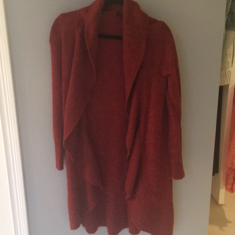 Limited Red Long Sweater Cardigan
